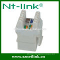 White Short Body Cat5e RJ45 UTP Jack femelle